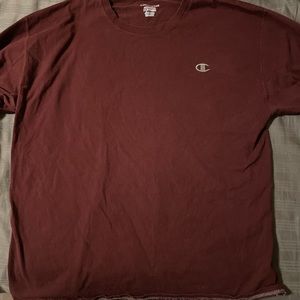 Maroon champion, long sleeve T-shirt, size extra-large